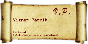 Vizner Patrik névjegykártya
